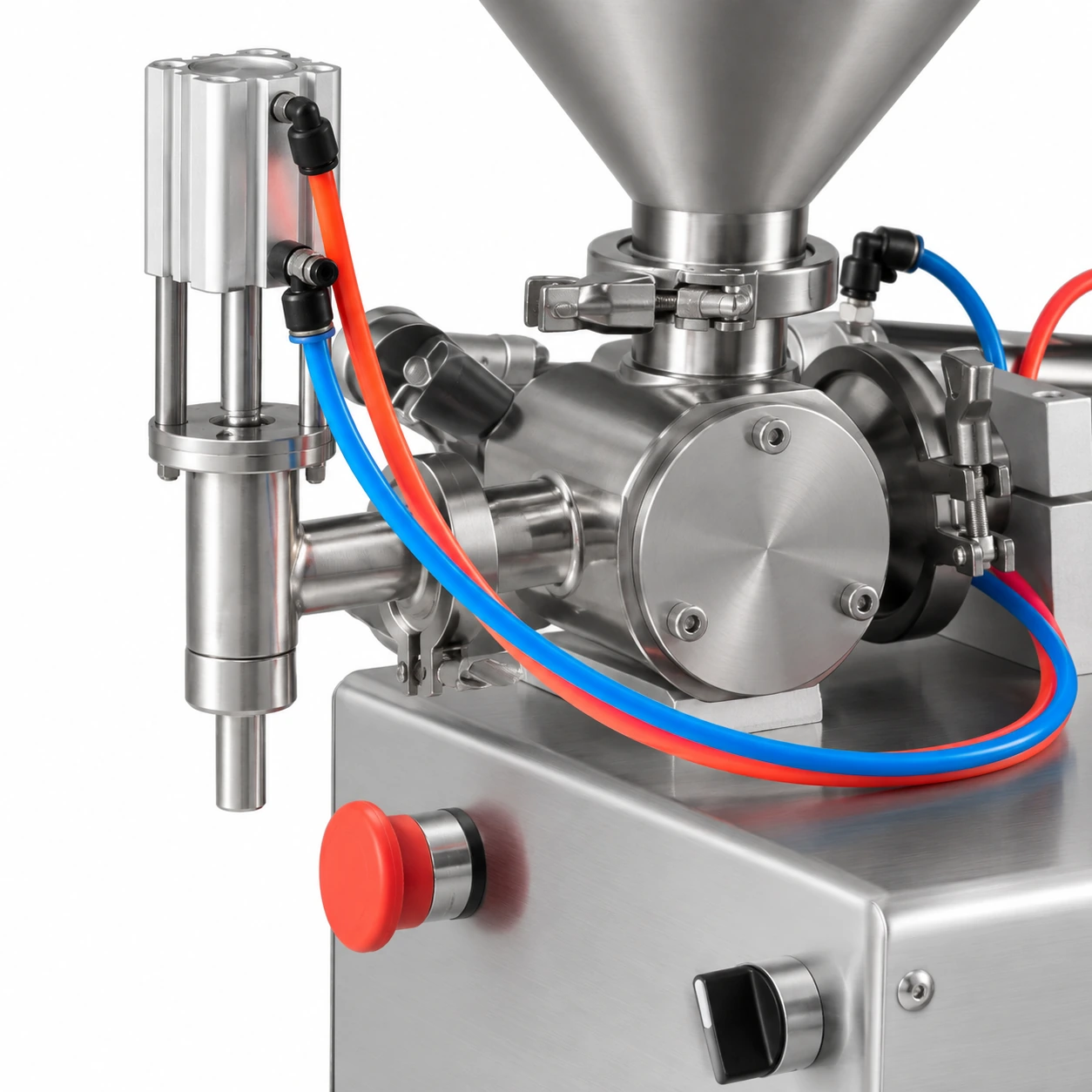 Illustration of a comparable semi-automatic paste filler outlet
